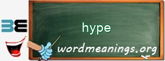 WordMeaning blackboard for hype